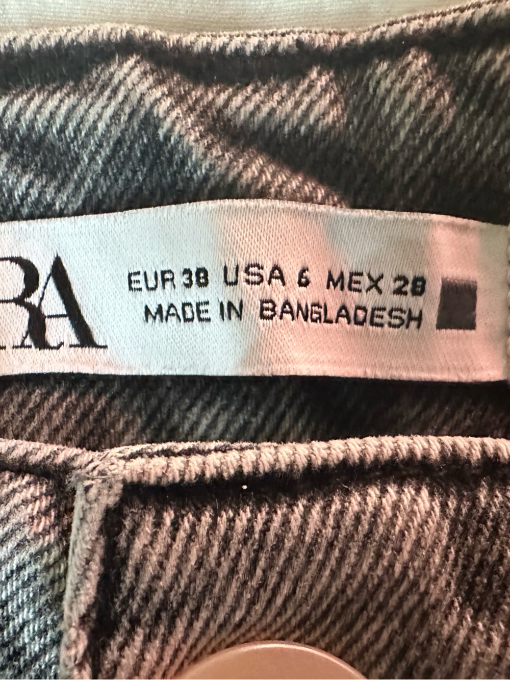 Zara Wide Leg High-Rise Gray Wash Jeans 100% Cotton Size 6 - Picture 7 of 10